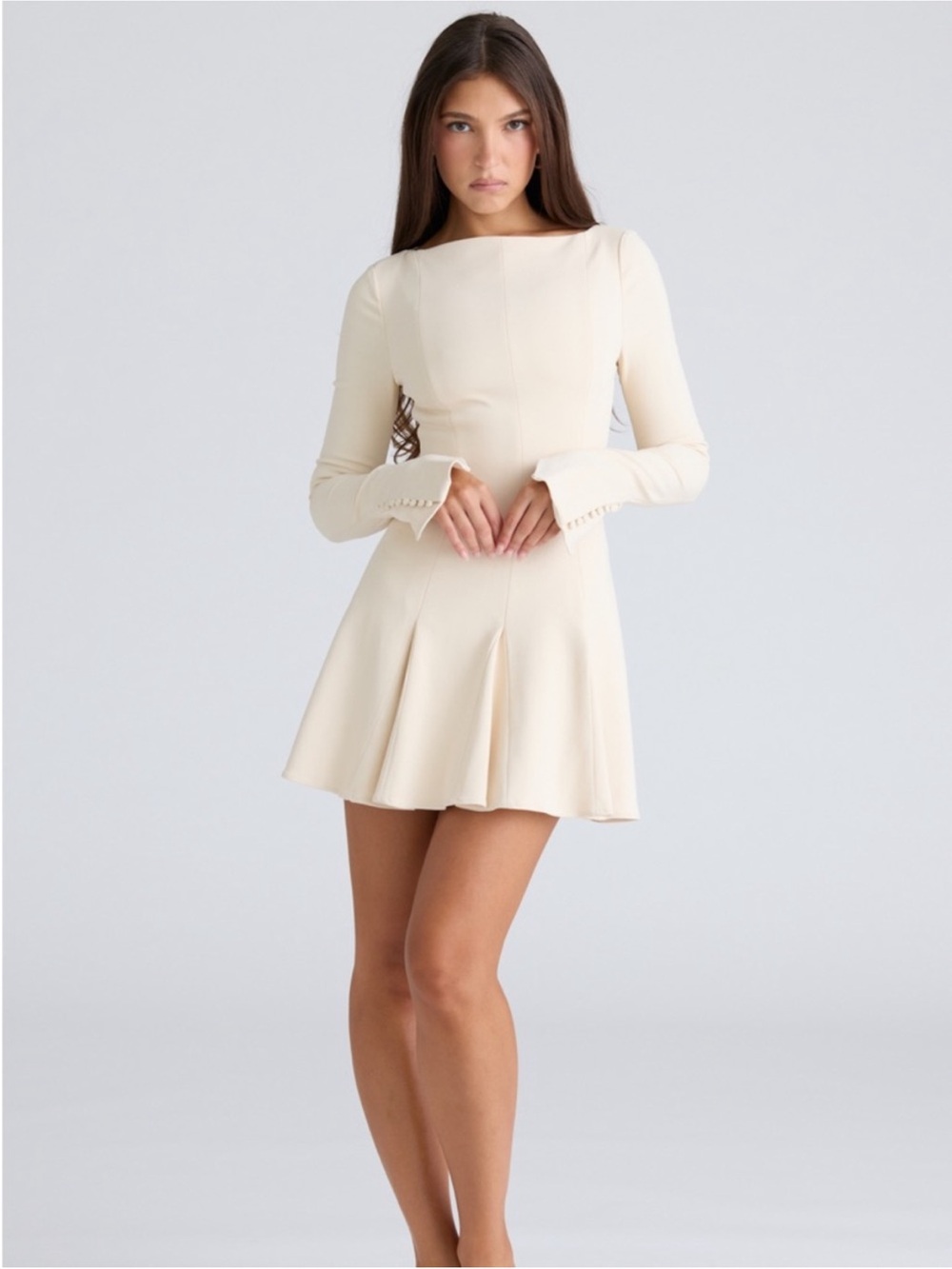 House of CB Francesca Cream Long Sleeve Dress size XS NWOT - Picture 16 of 16